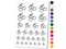 Pair of Cherries Outlined Temporary Tattoo Water Resistant Fake Body Art Set Collection